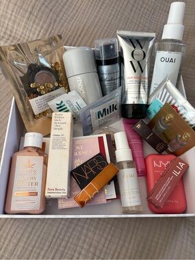 Large bundle of high end cosmetics, skin and hair care Ouai Tom Ford nars etc